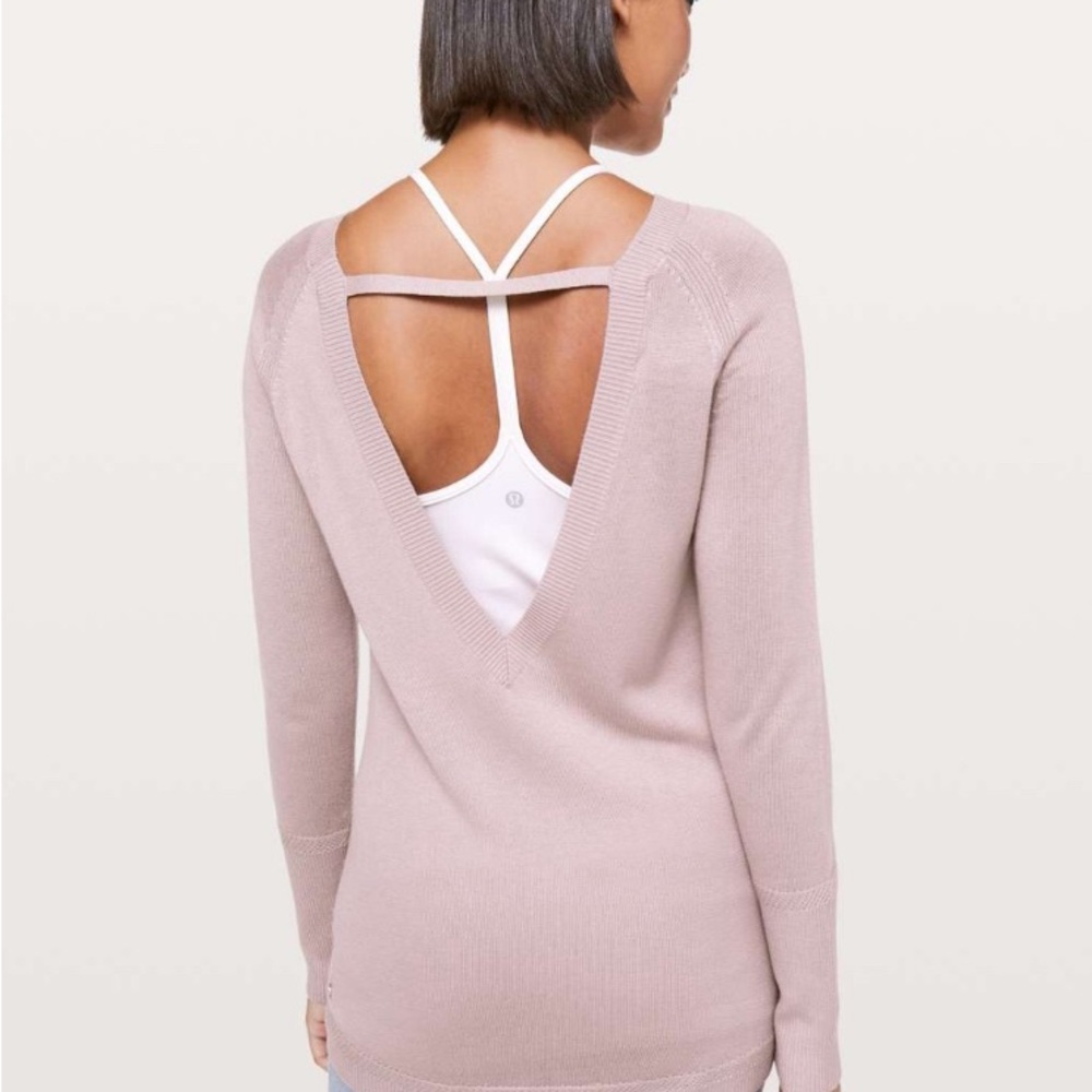 Lululemon Unity Drop Back Sweater Color: Dusty Ro… - image 3